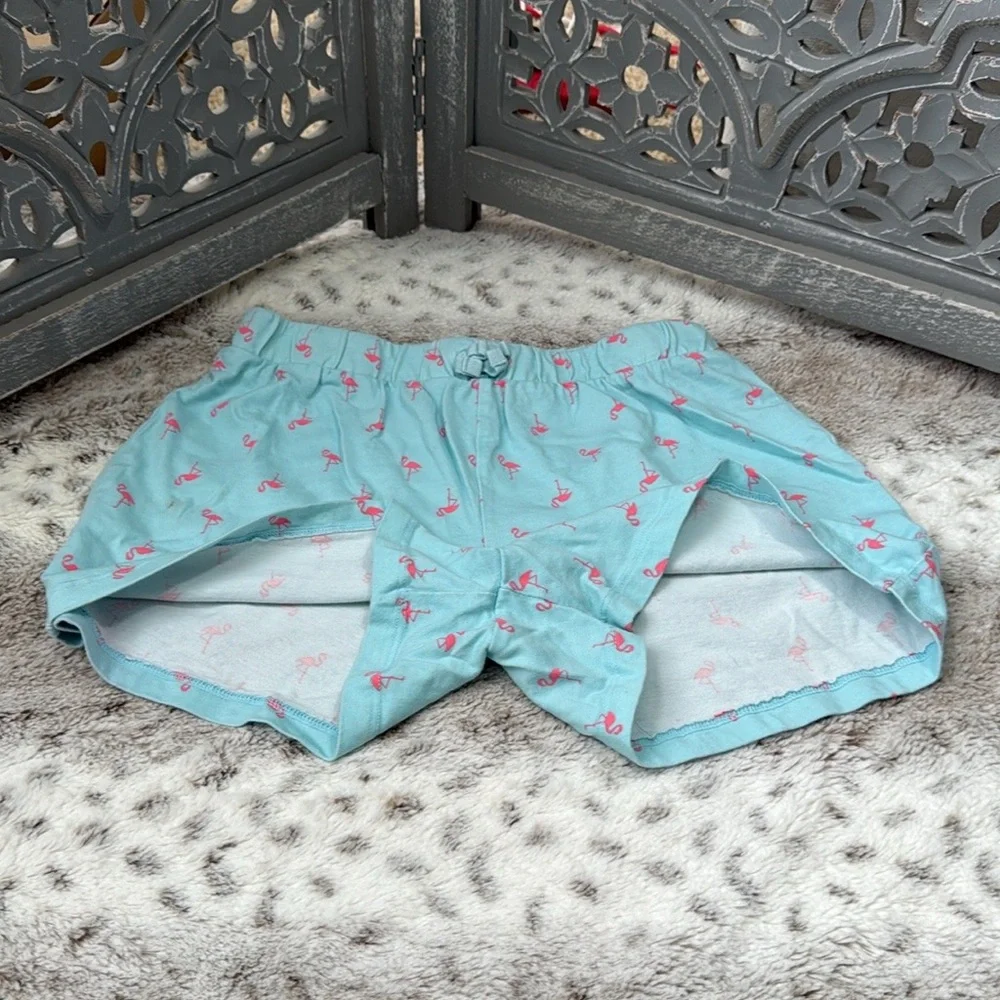 The Children’s Place blue shorts girls size 14 flamingo beach pool party summer